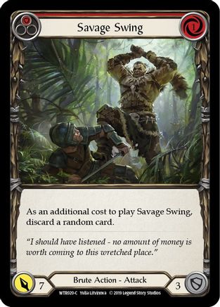 Savage Swing (Red) (WTR020) - Welcome to Rathe 1st Edition