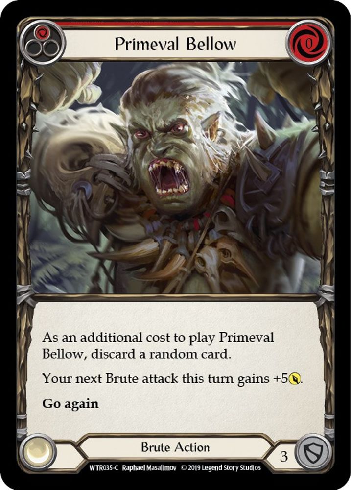 Primeval Bellow (Red) (WTR035)  1st Edition Rainbow Foil