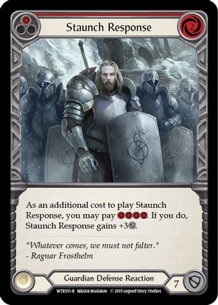 Staunch Response (Red) (WTR051) - Welcome to Rathe Unlimited Edition Rainbow Foil