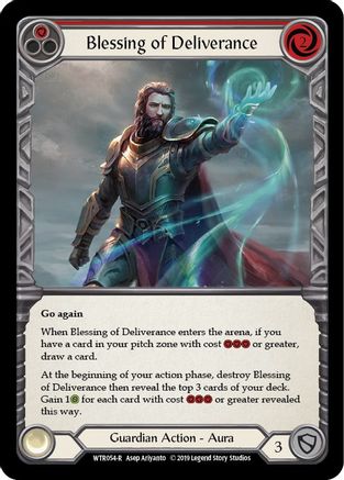 Blessing of Deliverance (Red) (WTR054) - Welcome to Rathe 1st Edition Rainbow Foil
