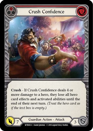 Crush Confidence (Red) (WTR063) - Welcome to Rathe 1st Edition Rainbow Foil