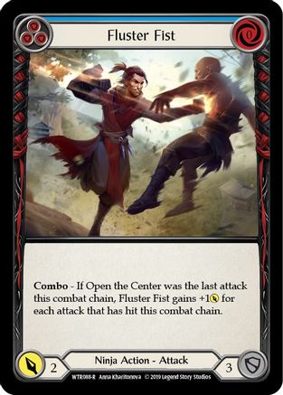 Fluster Fist (Blue) (WTR088) - Welcome to Rathe Unlimited Edition Rainbow Foil
