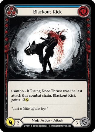 Blackout Kick (Blue) (WTR091) - Welcome to Rathe 1st Edition Rainbow Foil