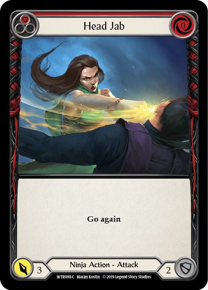 Head Jab (Red) (WTR098)  1st Edition Rainbow Foil