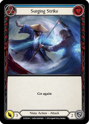 Surging Strike (Blue) (WTR109) - Welcome to Rathe 1st Edition