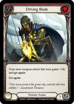 Driving Blade (Red) (WTR144) - Welcome to Rathe 1st Edition Rainbow Foil