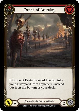 Drone of Brutality (Red) (WTR164) - Welcome to Rathe 1st Edition Rainbow Foil
