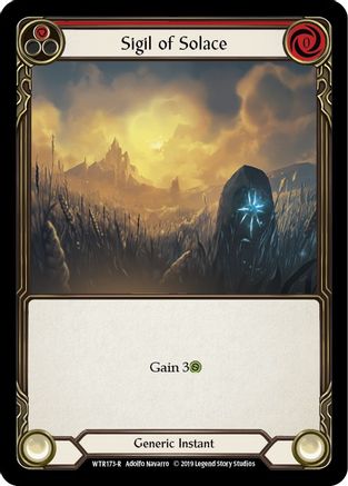 Sigil of Solace (Red) (WTR173) - Welcome to Rathe 1st Edition Rainbow Foil