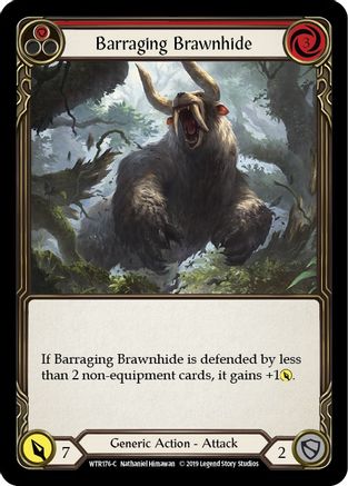 Barraging Brawnhide (Red) (WTR176) - Welcome to Rathe Unlimited Edition