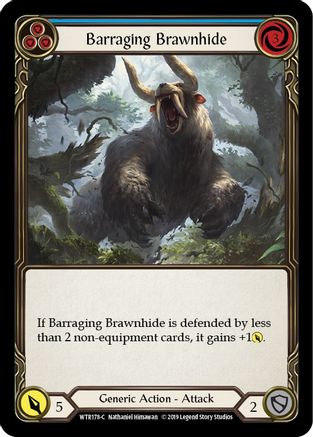 Barraging Brawnhide (Blue) (WTR178) - Welcome to Rathe Unlimited Edition