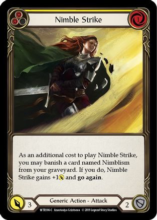 Nimble Strike (Yellow) (WTR186) - Welcome to Rathe 1st Edition Rainbow Foil