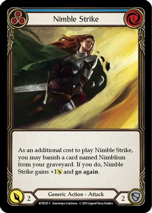Nimble Strike (Blue) (WTR187) - Welcome to Rathe Unlimited Edition Rainbow Foil