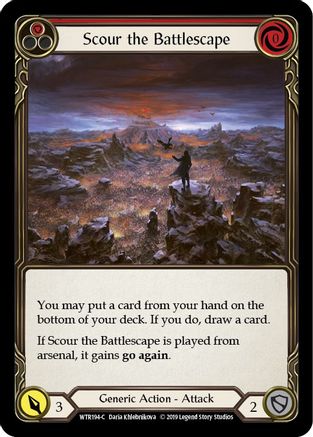 Scour the Battlescape (Red) (WTR194) - Welcome to Rathe 1st Edition Rainbow Foil