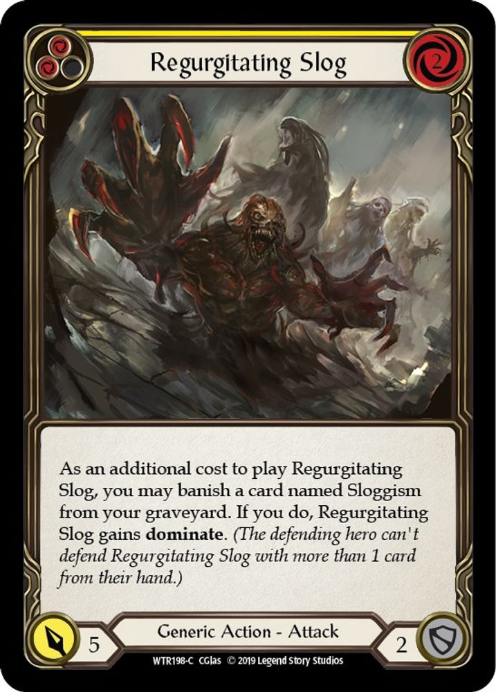 Regurgitating Slog (Yellow) (WTR198)  Unlimited Edition Rainbow Foil