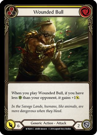 Wounded Bull (Yellow) (WTR201) - Welcome to Rathe 1st Edition Rainbow Foil