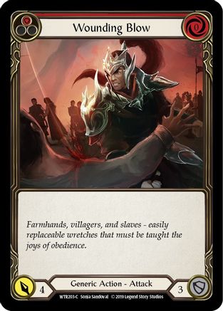 Wounding Blow (Red) (WTR203) - Welcome to Rathe Unlimited Edition Rainbow Foil