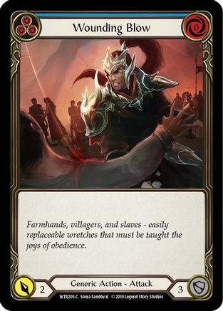 Wounding Blow (Blue) (WTR205) - Welcome to Rathe Unlimited Edition Rainbow Foil