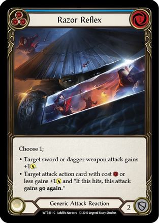 Razor Reflex (Blue) (WTR211) - Welcome to Rathe 1st Edition Rainbow Foil