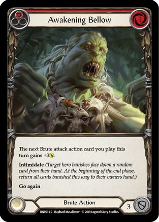 Awakening Bellow (Red) (RNR014) - Hero Deck: Rhinar 1st Edition