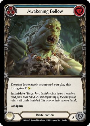 Awakening Bellow (Blue) (RNR024) - Hero Deck: Rhinar 1st Edition