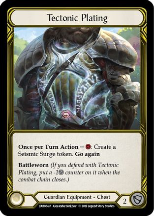 Tectonic Plating (Golden) - FAB004 (FAB004) - Flesh and Blood: Promo Cards 1st Edition Cold Foil