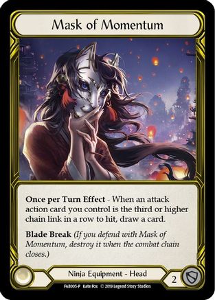 Mask of Momentum (Golden) - FAB005 (FAB005) - Flesh and Blood: Promo Cards 1st Edition Cold Foil