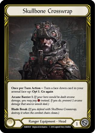 Skullbone Crosswrap (Golden) - FAB009 (FAB009) - Flesh and Blood: Promo Cards 1st Edition Cold Foil