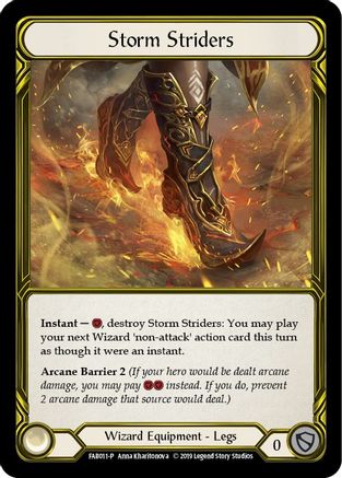 Storm Striders (Golden) -  FAB011 (FAB011) - Flesh and Blood: Promo Cards 1st Edition Cold Foil