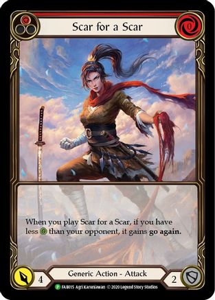 Scar for a Scar - FAB015 (FAB015) - Flesh and Blood: Promo Cards 1st Edition Rainbow Foil