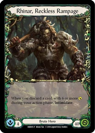 Rhinar, Reckless Rampage - HER001 (HER001) - Flesh and Blood: Promo Cards 1st Edition Cold Foil