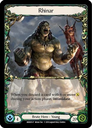 Rhinar - HER005 (HER005) - Flesh and Blood: Promo Cards 1st Edition Rainbow Foil