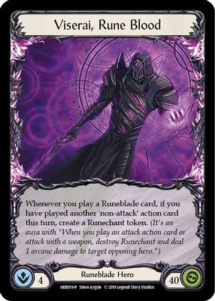 Viserai, Rune Blood (Rainbow) - HER019 (HER019) - Flesh and Blood: Promo Cards 1st Edition Rainbow Foil