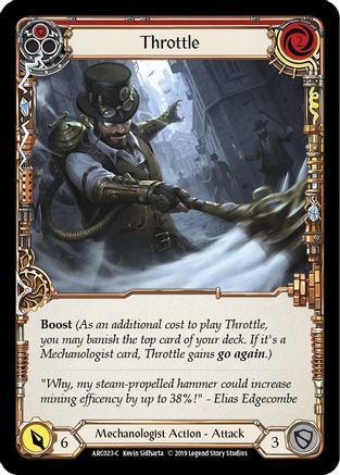 Throttle (Red) (ARC023) - Arcane Rising Unlimited Edition Rainbow Foil