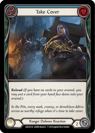 Take Cover (Blue) (ARC050) - Arcane Rising 1st Edition Rainbow Foil