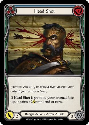 Head Shot (Blue) (ARC059) - Arcane Rising 1st Edition Rainbow Foil