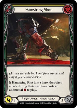 Hamstring Shot (Yellow) (ARC061) - Arcane Rising 1st Edition Rainbow Foil