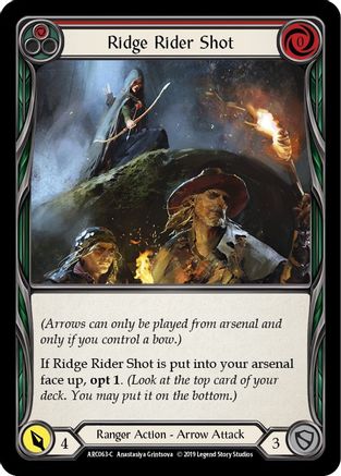 Ridge Rider Shot (Red) (ARC063) - Arcane Rising 1st Edition Rainbow Foil