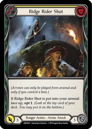 Ridge Rider Shot (Yellow) (ARC064) - Arcane Rising Unlimited Edition