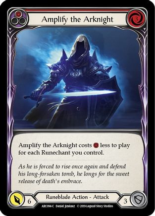 Amplify the Arknight (Red) (ARC094) - Arcane Rising Unlimited Edition