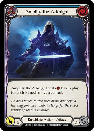 Amplify the Arknight (Blue) (ARC096) - Arcane Rising Unlimited Edition Rainbow Foil