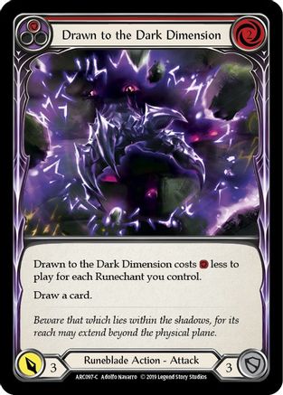 Drawn to the Dark Dimension (Red) (ARC097) - Arcane Rising Unlimited Edition Rainbow Foil