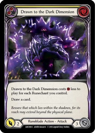 Drawn to the Dark Dimension (Yellow) (ARC098) - Arcane Rising 1st Edition