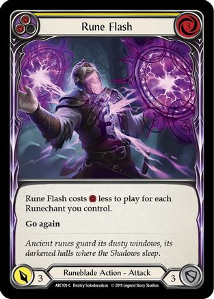 Rune Flash (Yellow) (ARC101) - Arcane Rising Unlimited Edition