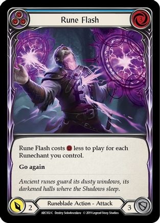 Rune Flash (Blue) (ARC102) - Arcane Rising 1st Edition