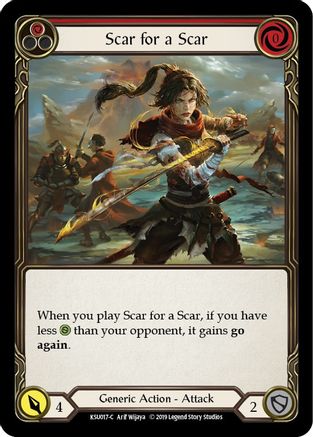 Scar for a Scar (Red) (KSU017) - Hero Deck: Katsu 1st Edition
