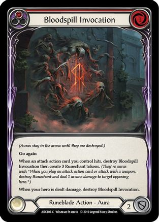 Bloodspill Invocation (Red) (ARC106) - Arcane Rising 1st Edition Rainbow Foil