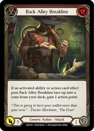 Back Alley Breakline (Red) (ARC176) - Arcane Rising 1st Edition