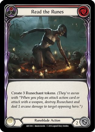 Read the Runes (Red) (ARC109) - Arcane Rising 1st Edition Rainbow Foil