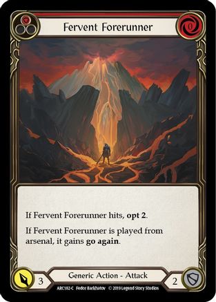 Fervent Forerunner (Red) (ARC182) - Arcane Rising Unlimited Edition Rainbow Foil