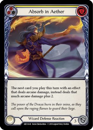 Absorb in Aether (Yellow) (ARC124) - Arcane Rising Unlimited Edition Rainbow Foil